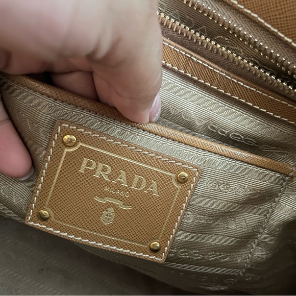 Prada Saffiano Leather and Canvas Tote - Picture 7 of 12